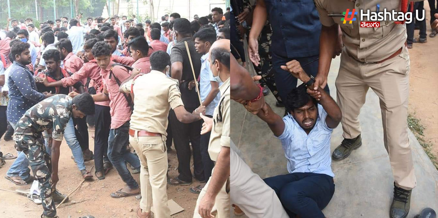 Police Vs Students : అనంత‌పురంలో తీవ్ర ఉద్రిక్త‌త‌… స్టూడెంట్స్ పై పోలీసుల జులం