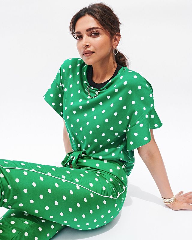Deepika Padukone in green polka-dot outfit is all about the chic retro vibe