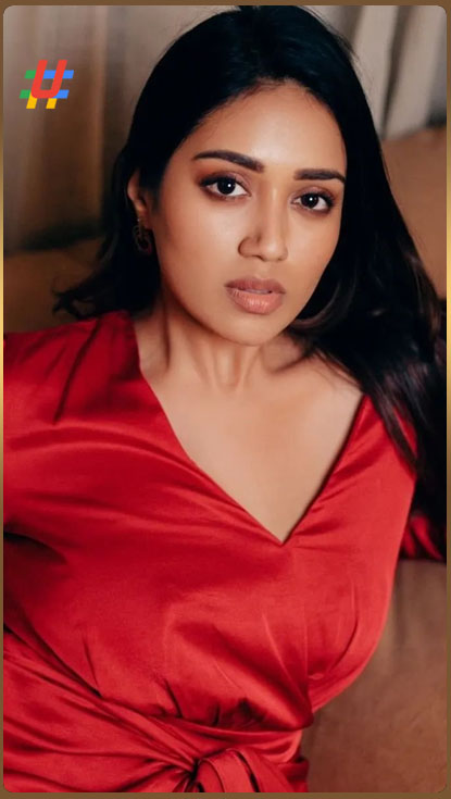 NivethaPethuraj just made RED look hotter than ever! 🔥♥️