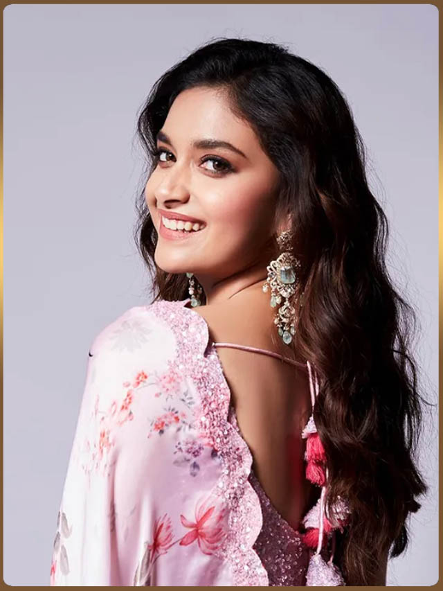 Keerthy Suresh is the epitome of beauty and poise in six yards of elegance