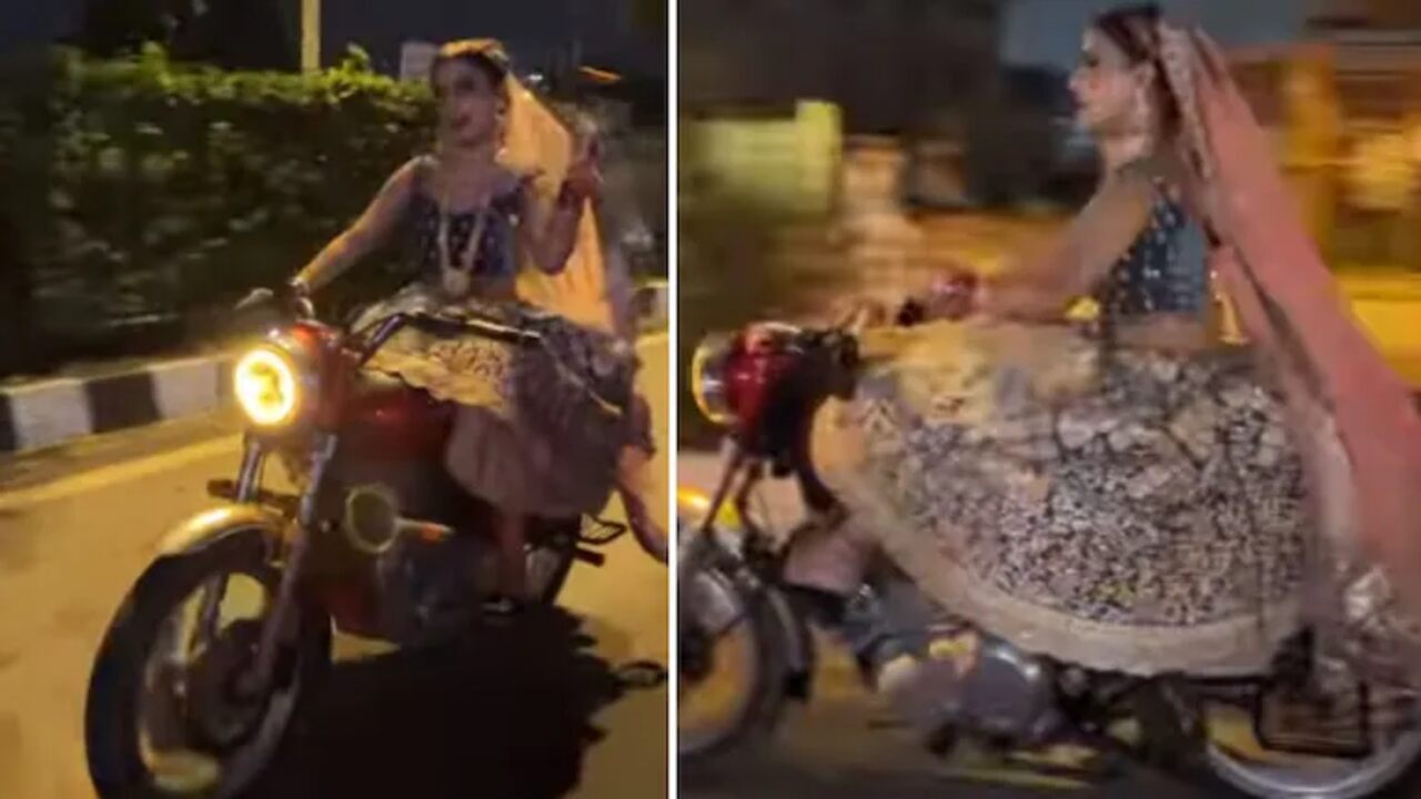 Bride On Bullet: బుల్లెట్టు బైకెక్కి వచ్చేత్తప్ప..  డుగ్గు డుగ్గు డుగ్గు డుగ్గని!!