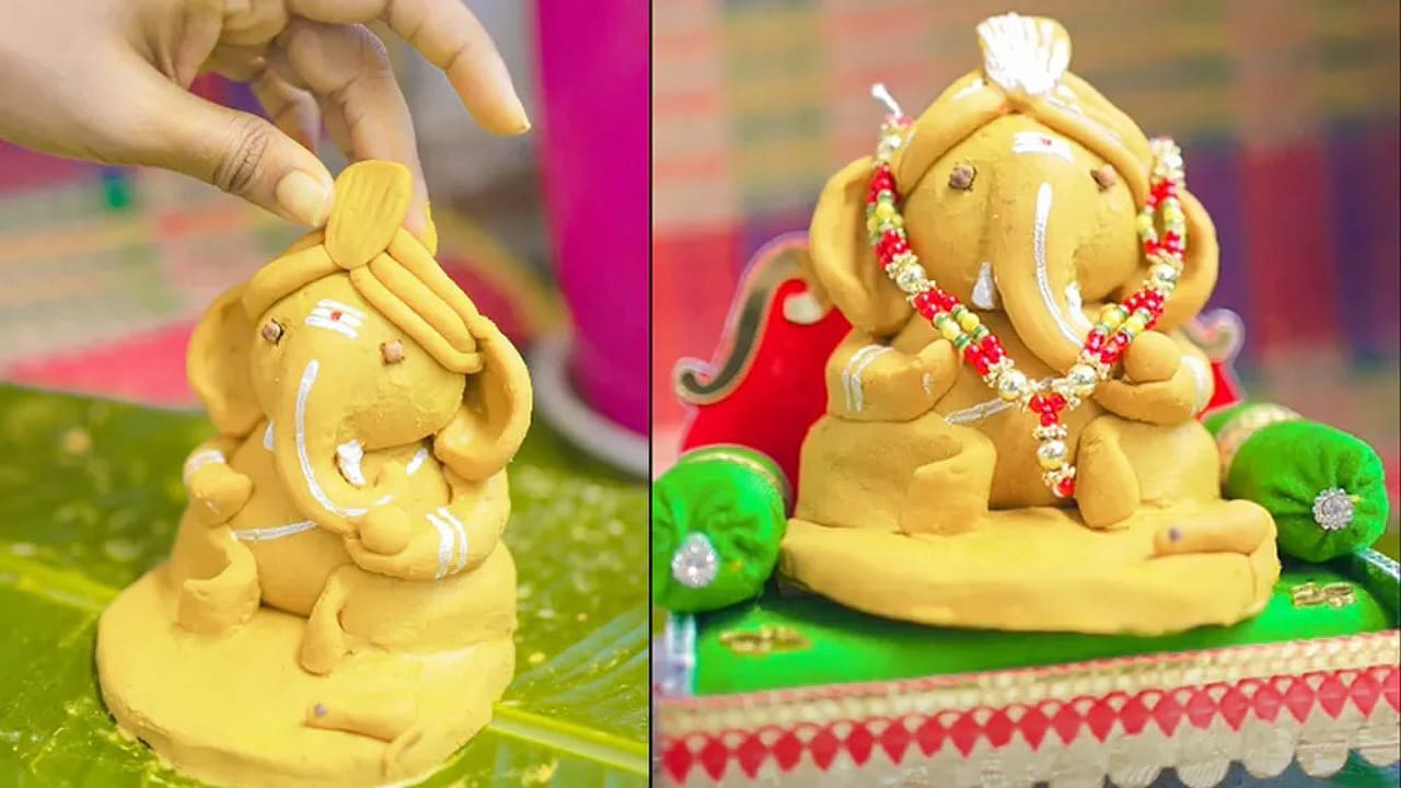 Green Ganesha: పసుపుతో వినాయకుడిని చేసిన హీరోయిన్.. ఆమె ట్యాలెంట్ కు నెటిజన్స్ ఫిదా!