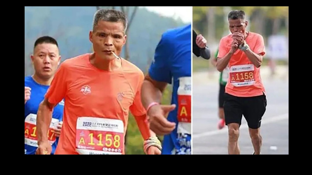 Marathon While Smoking Cigarettes: సిగరెట్ తాగుతూ 42 కి.మీ. పరిగెత్తాడు!