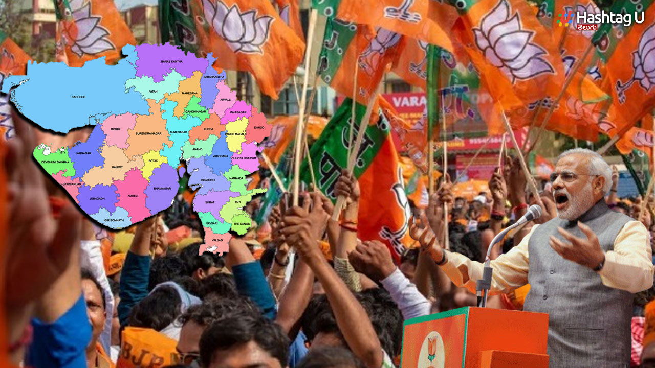 Gujarat Assembly Elections: గుజరాత్ లో విజయం దిశగా బీజేపీ పార్టీ..!