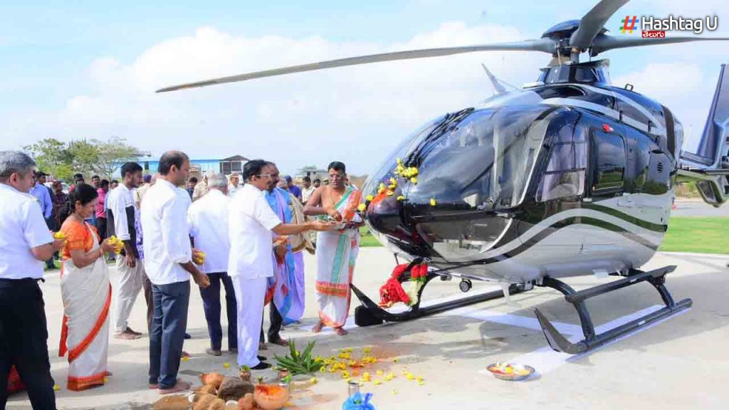 Helicopter Pooja yadadri