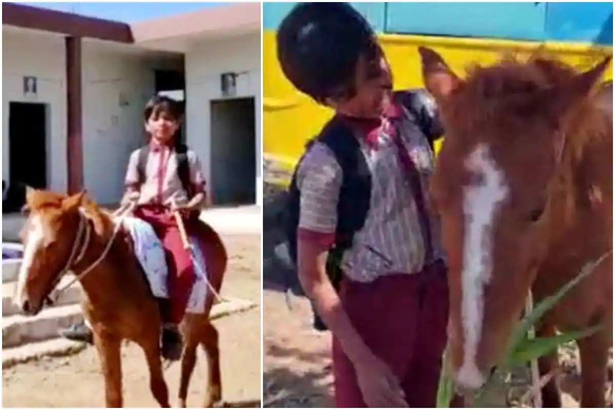 Horse Ride: గుర్రంపై రోజూ స్కూల్‌కి వెళుతున్న విద్యార్థులు.. ఎందుకో తెలిస్తే..?