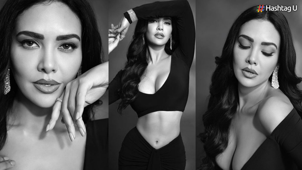 Netizens Are Stunned To See Esha Gupta In Black Deep Neck Blouse And Low Waist Skirt.