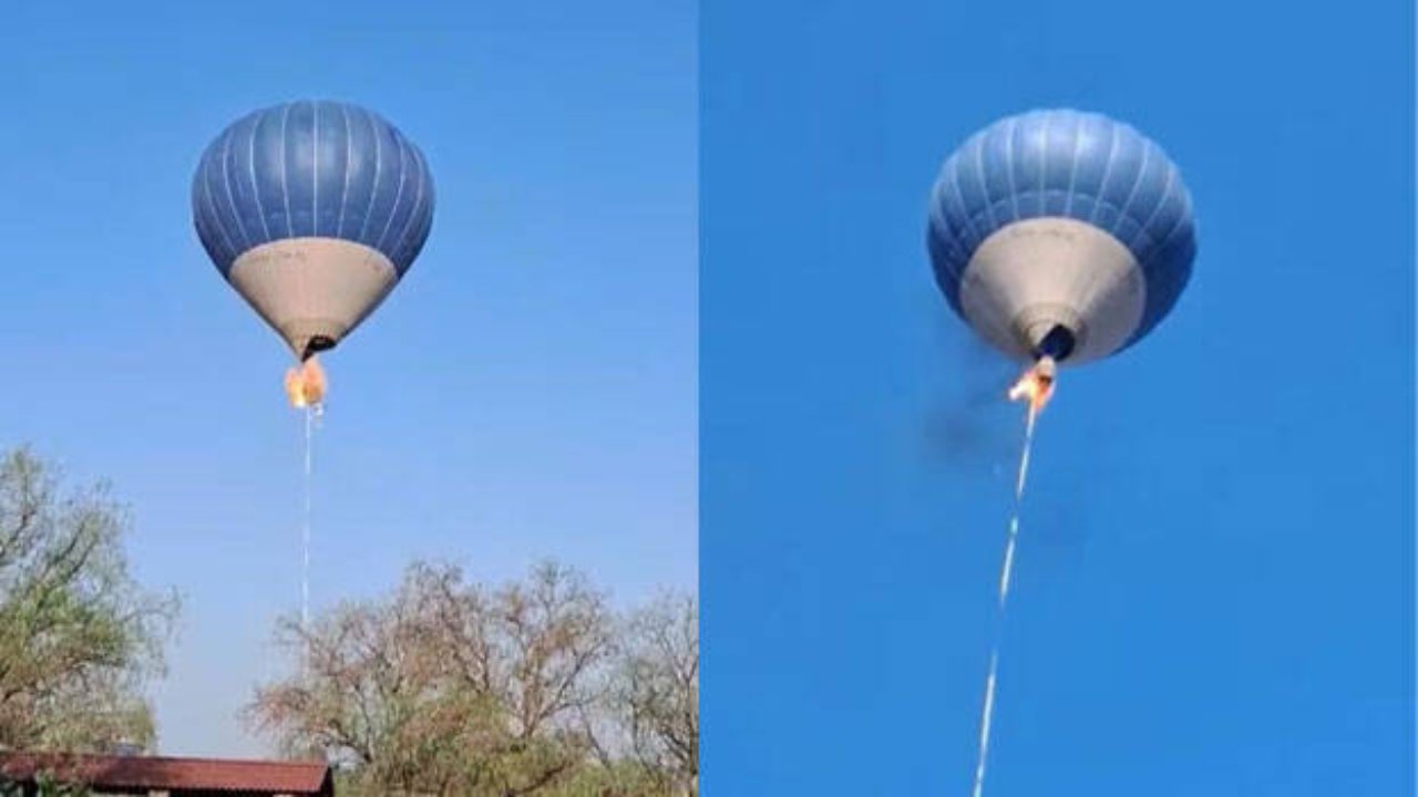Hot Air Balloon: హాట్ ఎయిర్ బెలూన్ లో మంటలు.. ఇద్దరు మృతి.. వీడియో..!