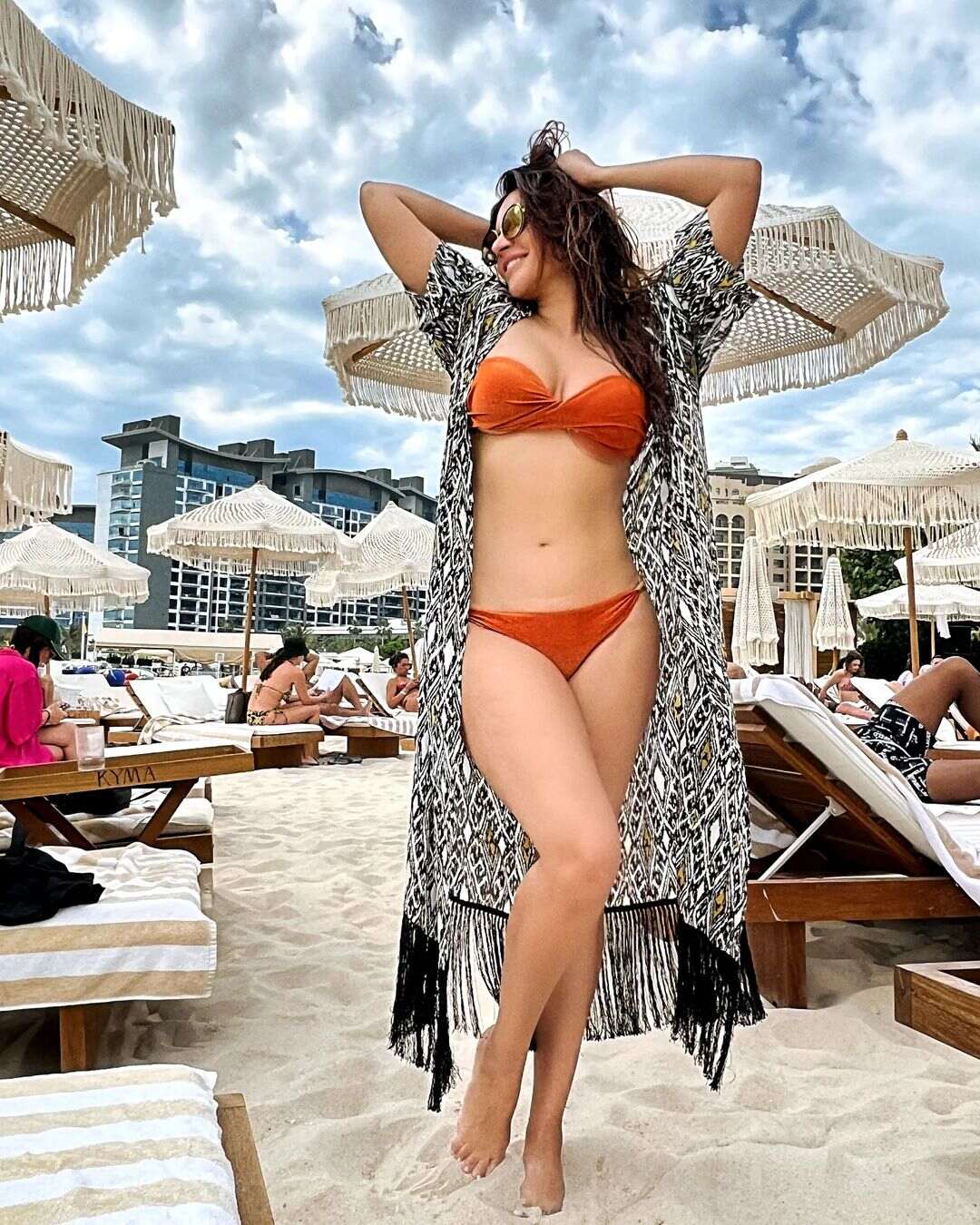 Shama Sikander Displays Her Toned Figure In A Brown Bikini. Resized Image Shama Sikander Displays Her Toned Figure In A Brown Bikini. Resized Image