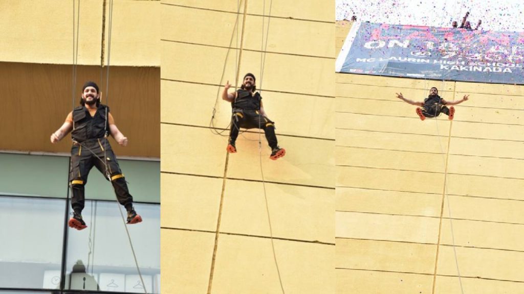 Akkineni Akhil Jumping From 172 feet for Agent Promotions