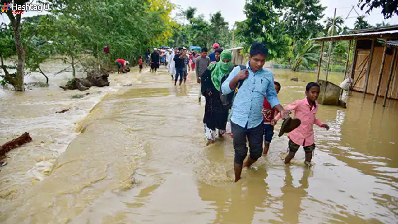 Assam Flood : వరద గుప్పిట్లో అస్సాం.. 37వేల మందిపై ఎఫెక్ట్