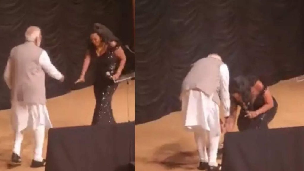 Singer Touches PM Modi Feet