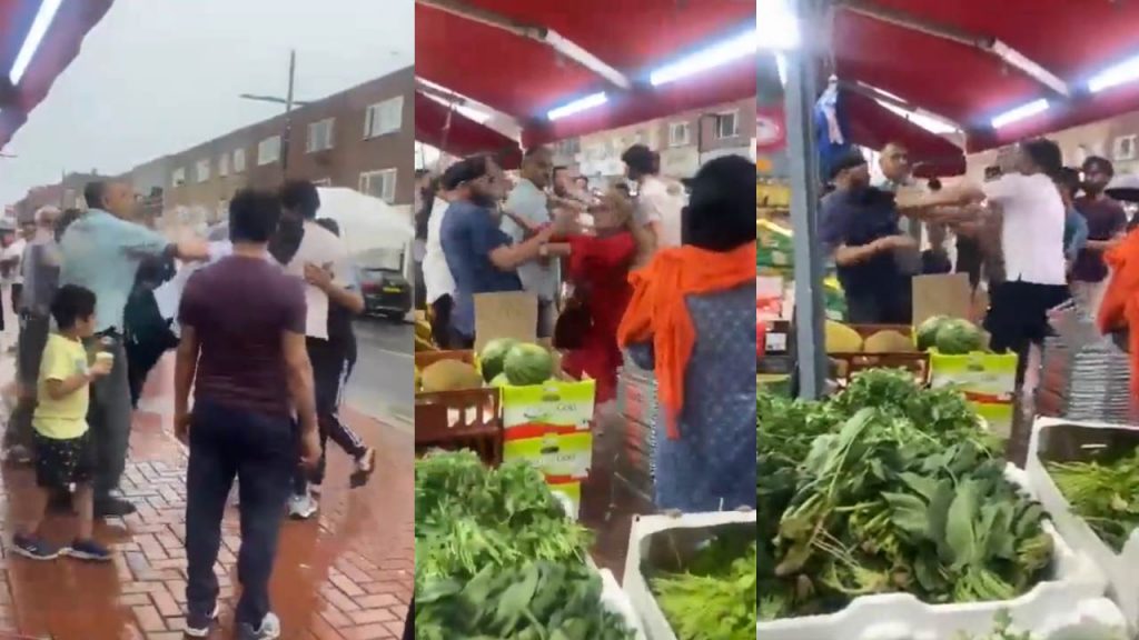 Fight For Mangoes in London by some Pakistan people