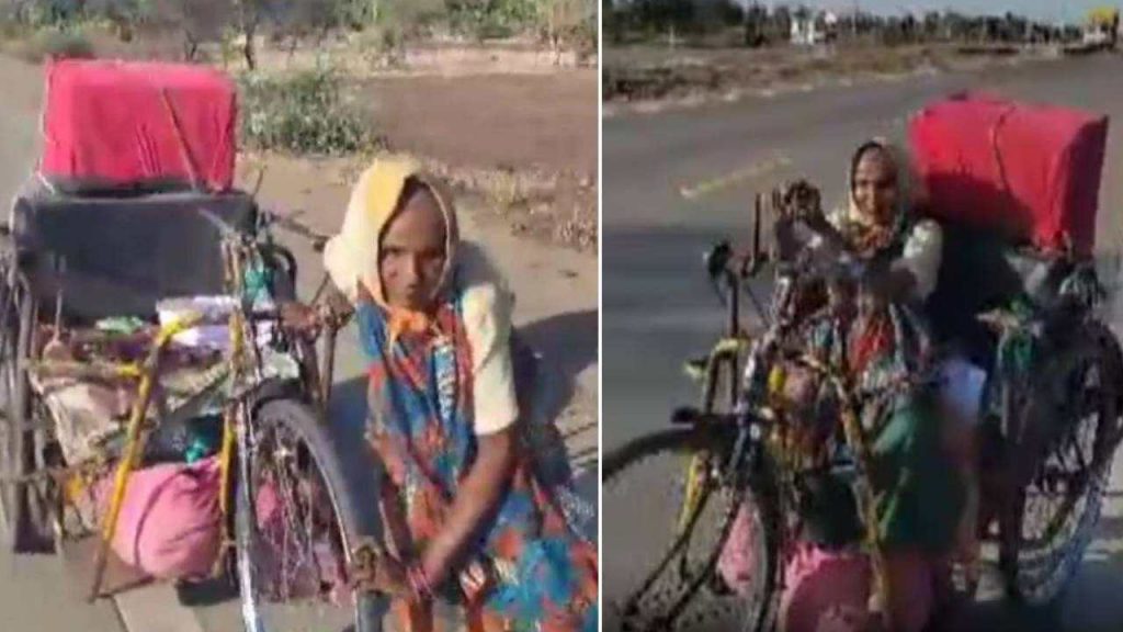 Old Women Travelling on Tricycle to 180 Kms for meet her daughter