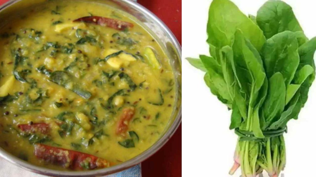 Malabar Spinach Bachali Kura Pappu Recipe