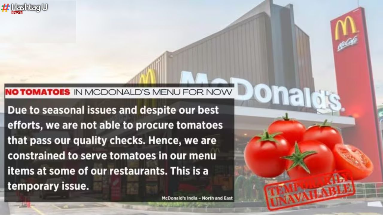 McDonald Menu- Tomatoes Dropped : బర్గర్ నుంచి టమాటా మాయం.. మీ ఫేవరెట్ రెస్టారెంట్ కీలక నిర్ణయం