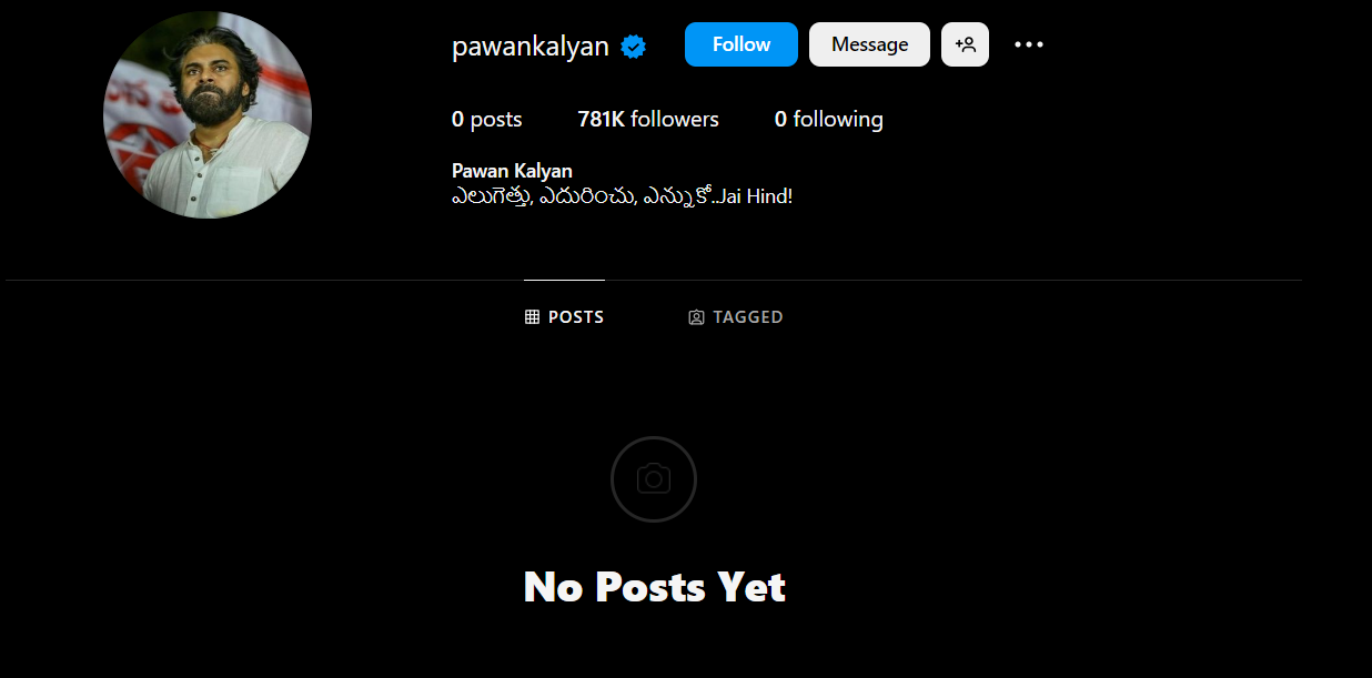 Pawan Kalyan @ Instagram