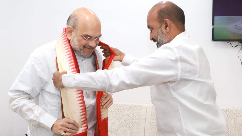 Bandi Sanjay meets Amit Shah suddenly and discuss about Telangana Elections
