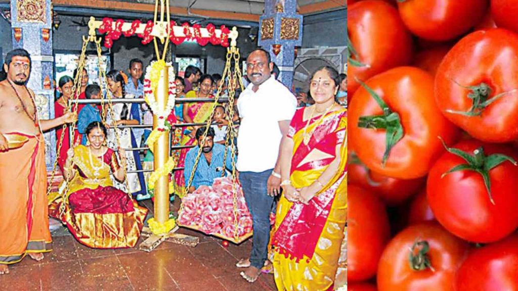 Tomato Tulabharam in Anakapalli Nukalamma Temple goes viral