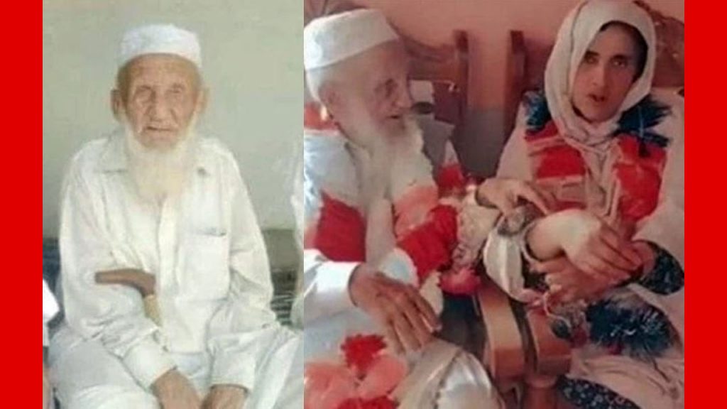 110 year old Pakistani man marries 55 year old woman