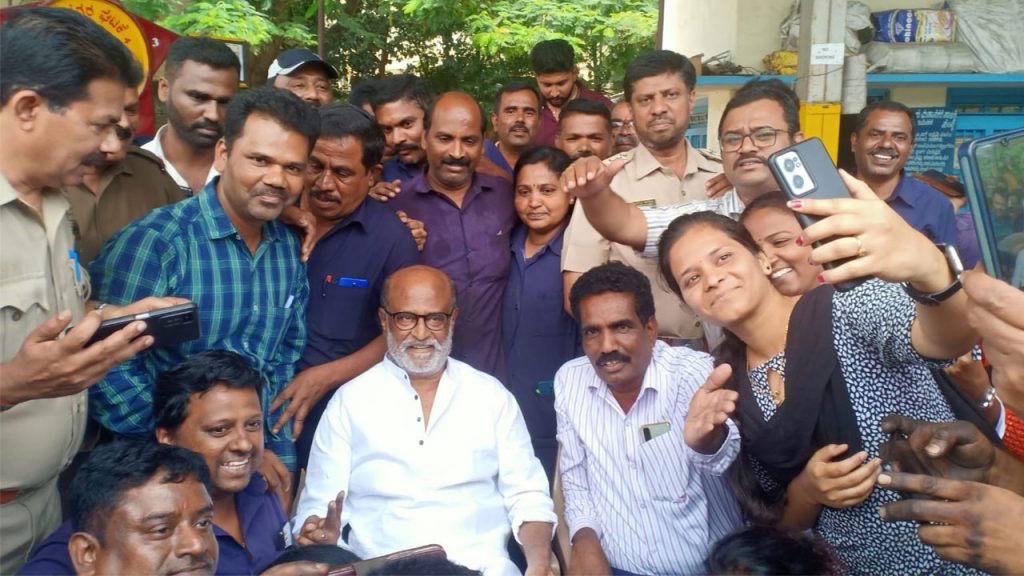 Superstar Rajinikanth visits BMTC bus depot in Bengaluru