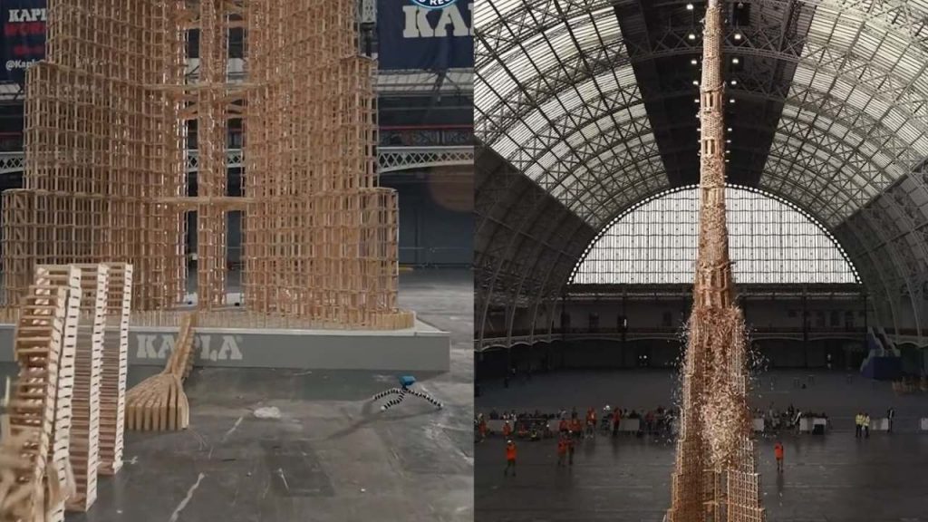 How Falls Domino Tower Guinness Record Shares viral Video