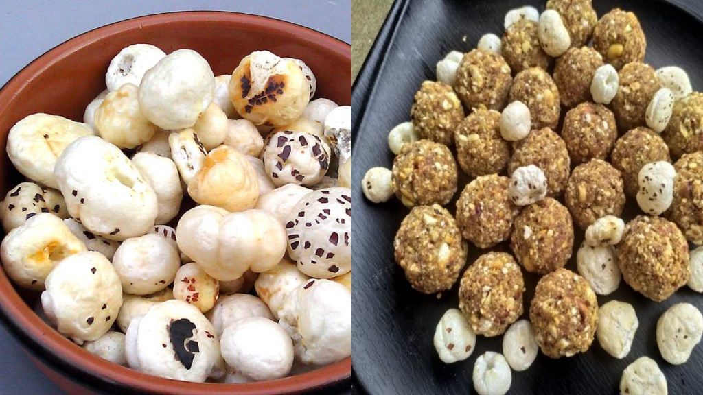 Phool Makhana Laddu simple Recipe prepare in home