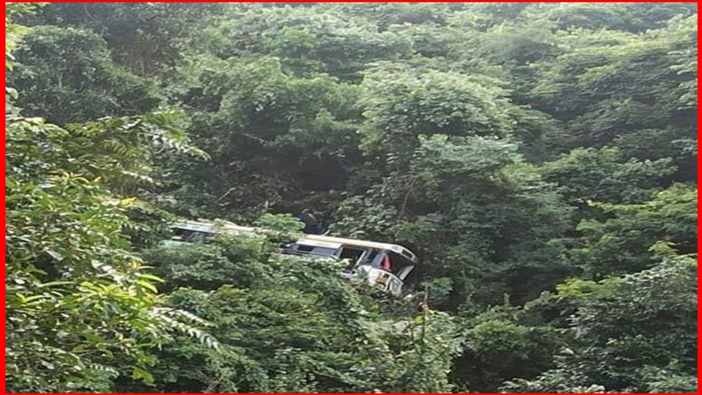 RTC bus fell into a ravine on paderu ghat road