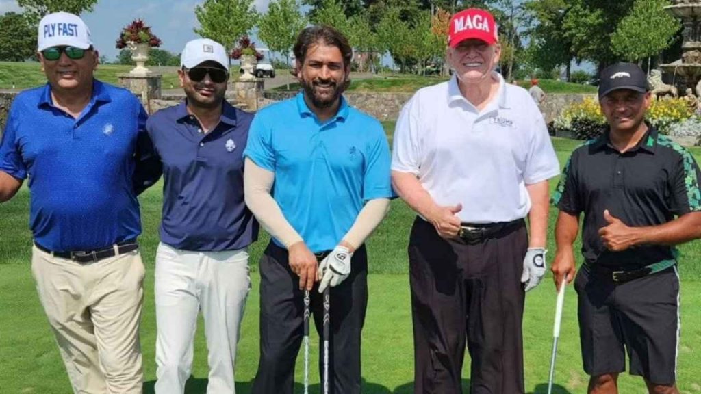 MS Dhoni With Donald Trump