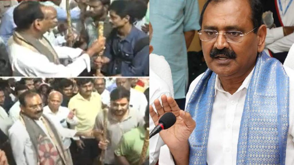 TTD Chairman Bhumana Karunakar Reddy starts giving Sticks to Devotees at Alipiri