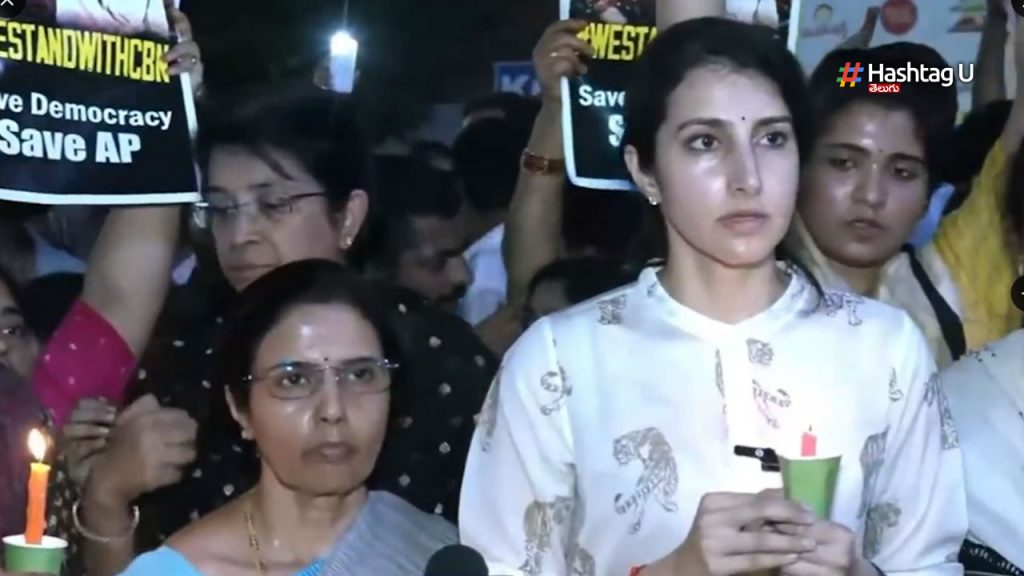 Women Candle Rally Against Chandrababu Arrest