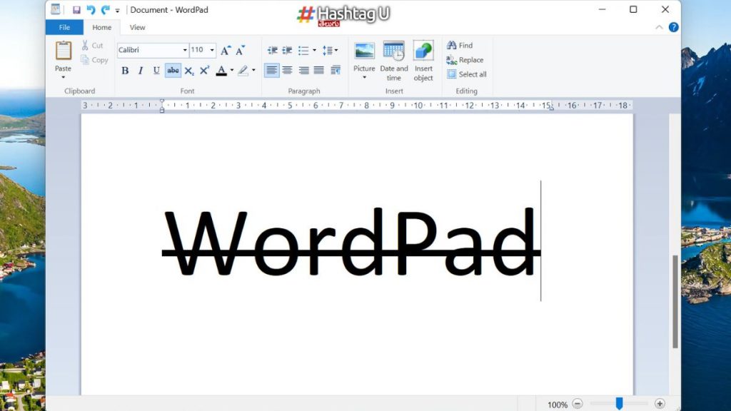 Wordpad Removed
