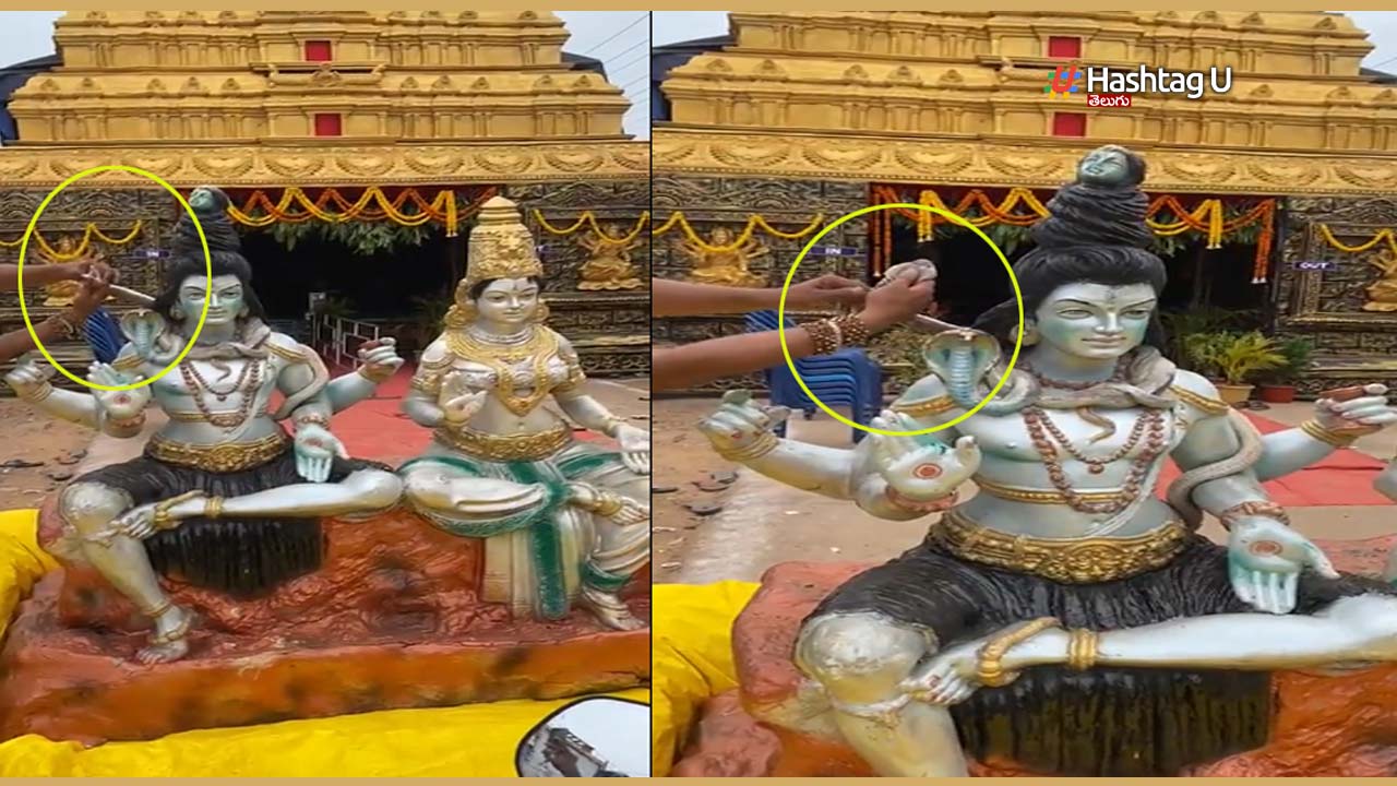 Ganesh Mandapam : గణేష్ మండపంలో శివుడి మేడలో ప్రత్యక్షమైన నాగుపాము..భక్తి పరవశంలో భక్తులు