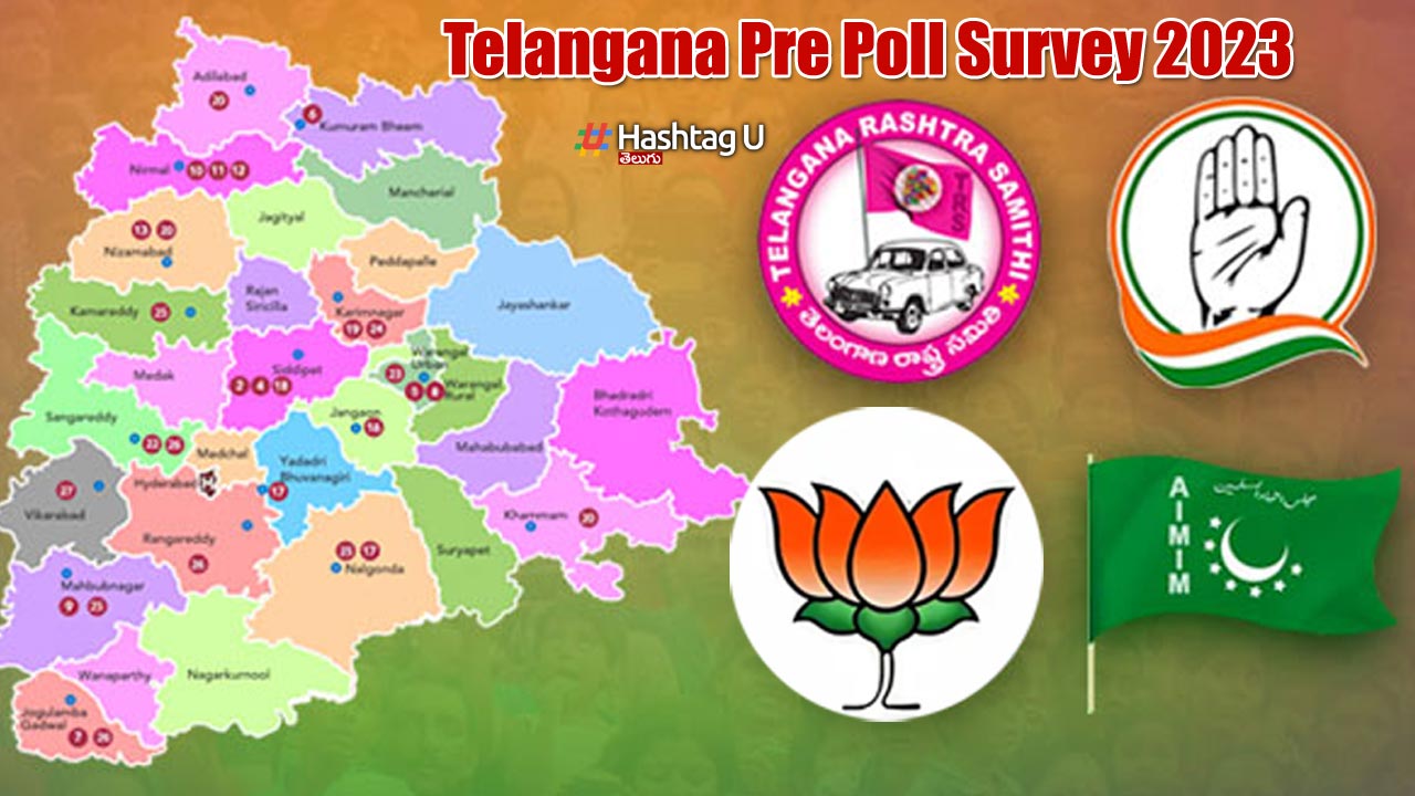 Telangana Pre Poll Survey 2023 :  కారు స్పీడ్ కు బ్రేకులు..కాంగ్రెస్ జోరు..దరిదాపుల్లో లేని బిజెపి