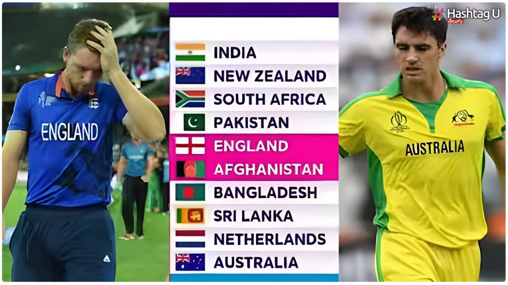World Cup 2023 Points Table Australia At Bottom After Eng Vs Afg Match