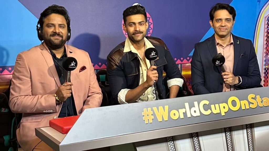 Varun Tej participated in IND Vs NZ World Cup Match Telugu Commentary