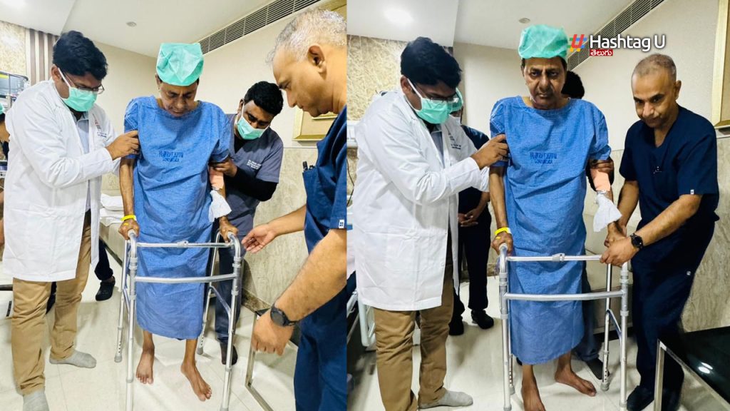 Kcr Walks With The Help Of
