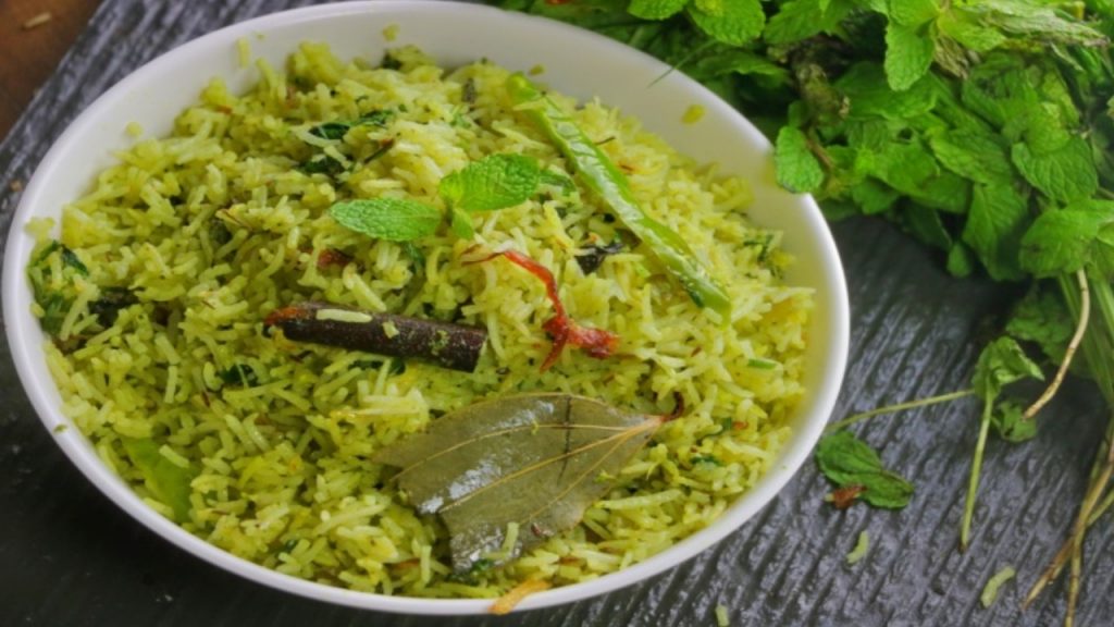 pudina rice recipe