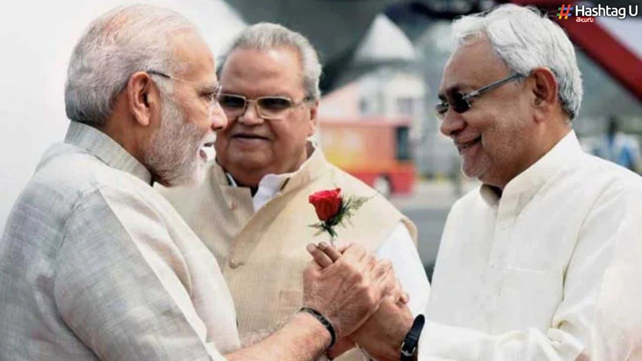 Nitish With Modi: నితీష్ జంప్.. మళ్లీ ఎన్డీఏ గూటికి.. 4న ప్రధాని మోడీతో సభ