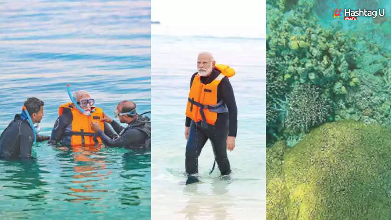 Modi Snorkelling: లక్షద్వీప్ దీవుల్లో మోడీ సాహసం, ఫొటోలు వైరల్