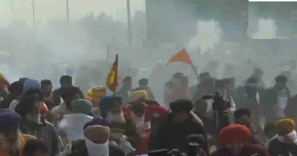 Farmers Police Clash In Haryana, Tear Gas Used To Disperse Agitating Farmers