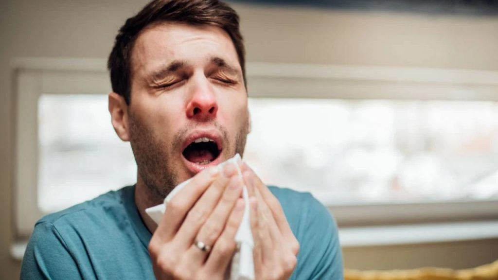 sneezing