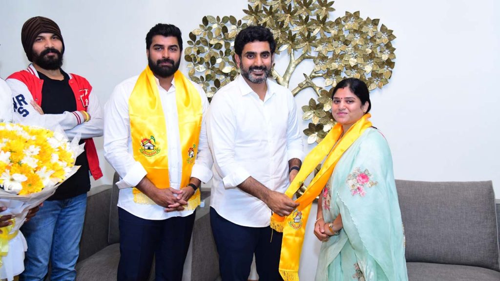 'sims' Bharat Reddy Couple Joined Tdp In Lokesh's Presence