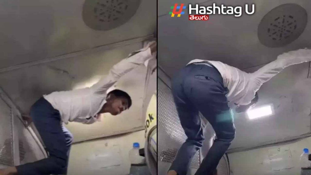 Passenger’s ‘Spider-Man’ stunt to reach train toilet goes viral