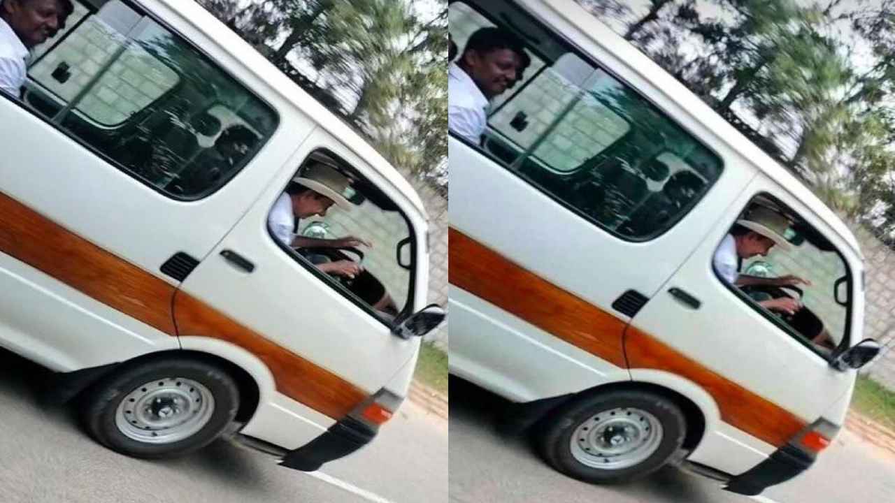 KCR Driving Omni: ఇంటర్నెట్‌ను షేక్ చేస్తున్న ఫొటో.. పాత ఓమ్ని వ్యాన్ నడిపిన గులాబీ బాస్ కేసీఆర్‌..!