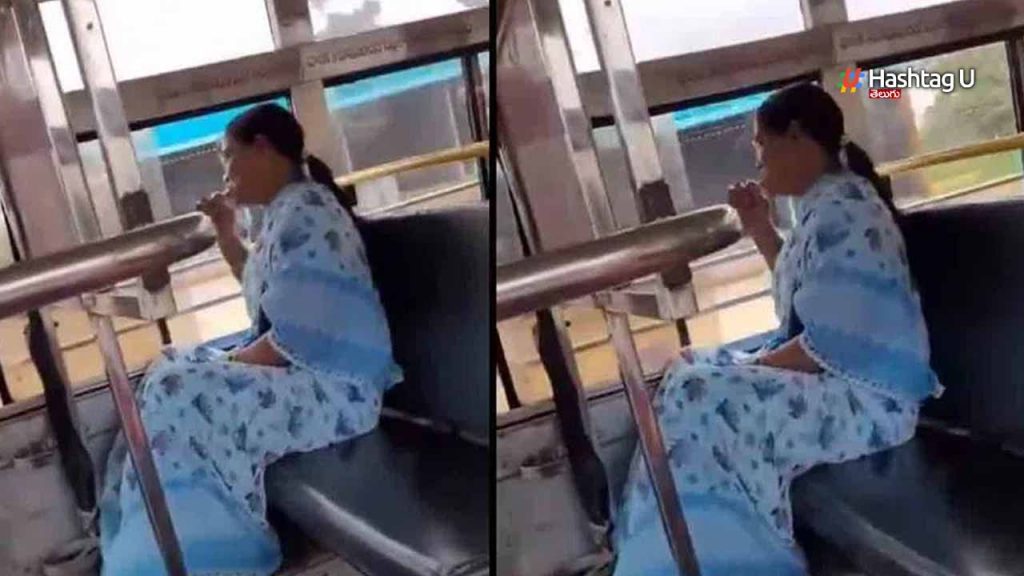 Woman Traveling In A Bus Wh