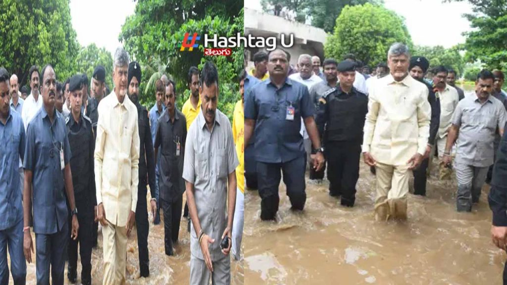 CM Chandrababu's visit to flood affected areas