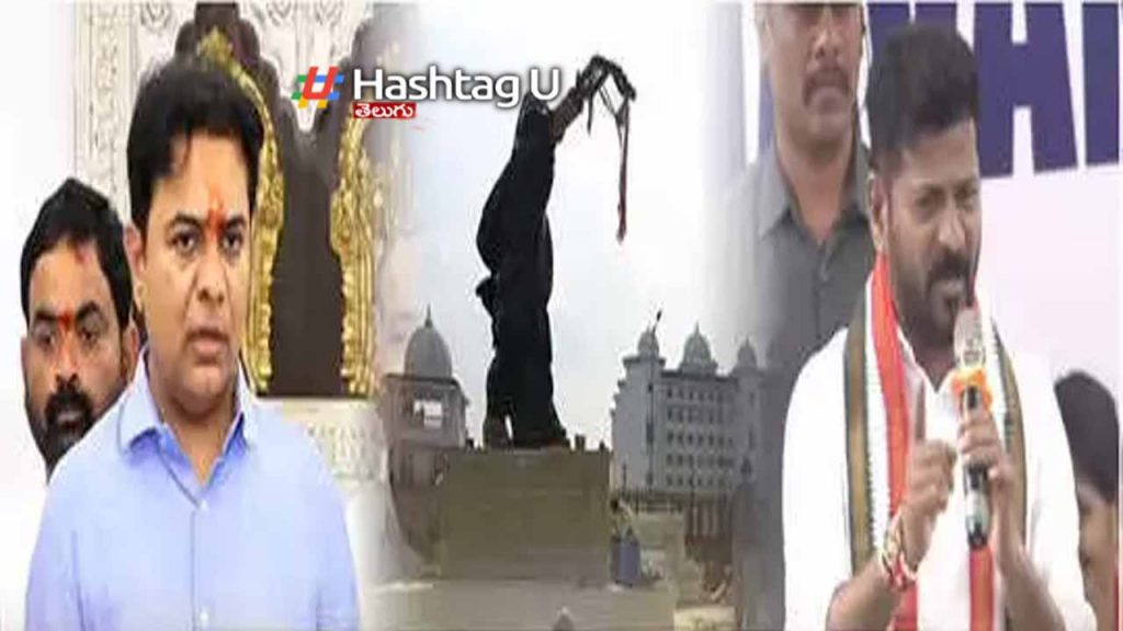 KTR Fire on CM Revanth Reddy over Rajiv Gandhi Statue Issue