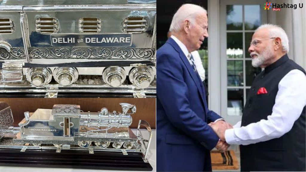Pm Modi Gifts Silver Train Model Joe Biden