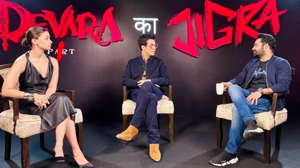 Alia Bhatt and NTR Meets for Devara and Jigra Movie Promotions in Bollywood